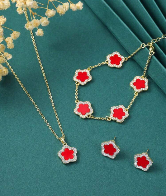 Red flower 🌺 set ✨